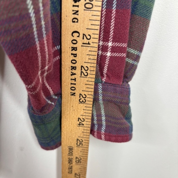 Vintage Abercrombie Big Shirt M Oversized Flannel Plaid Button Down Grunge Y2K - Picture 8 of 9